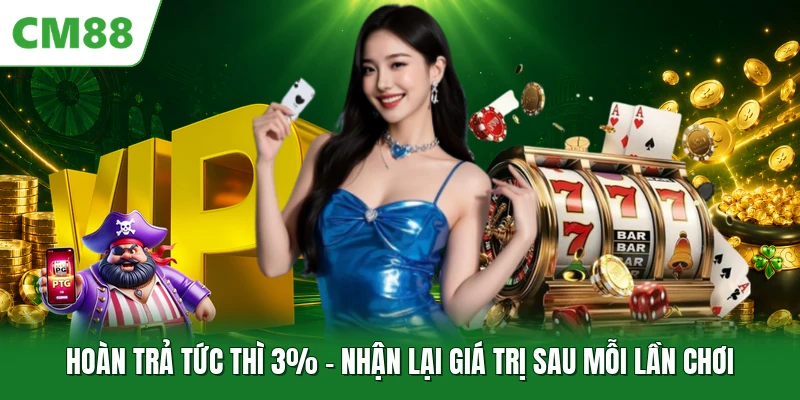 Hoàn Trả Tức Thì 3% - Nhận Lại Giá Trị Sau Mỗi Lần Chơi